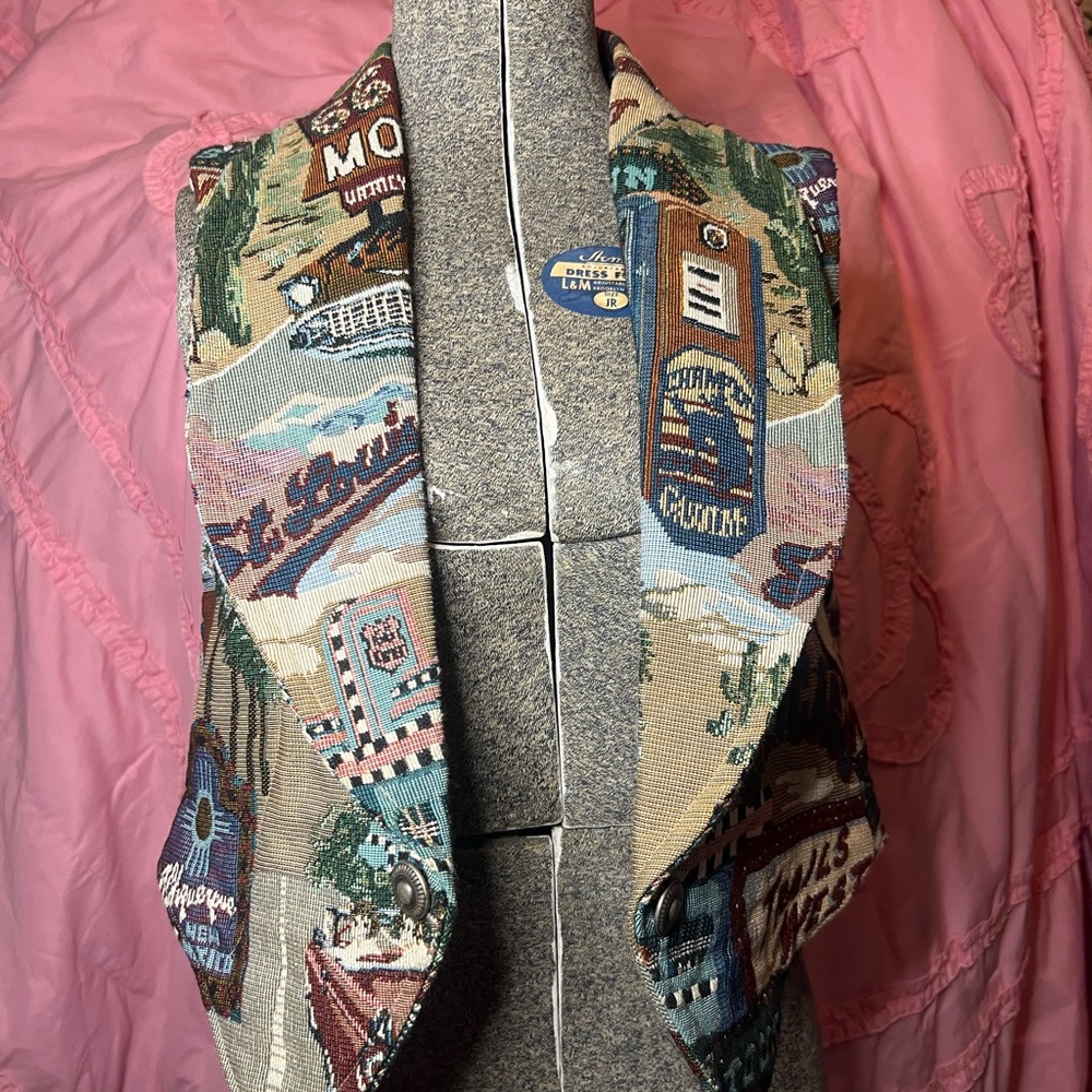 Colorful Route 66 Tapestry Vest